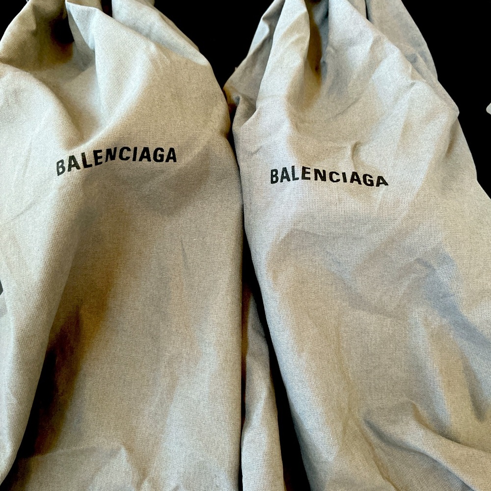 Balenciaga Red and White pool slides